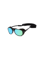 BLACK FRAME WITH REVO BLUE LENS