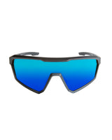 MATT BLACK FRAME WITH BLUE REVO LENS