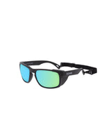 BLACK FRAME WITH REVO BLUE LENS